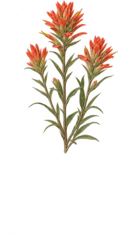 Texas Indian paintbrush wildflower